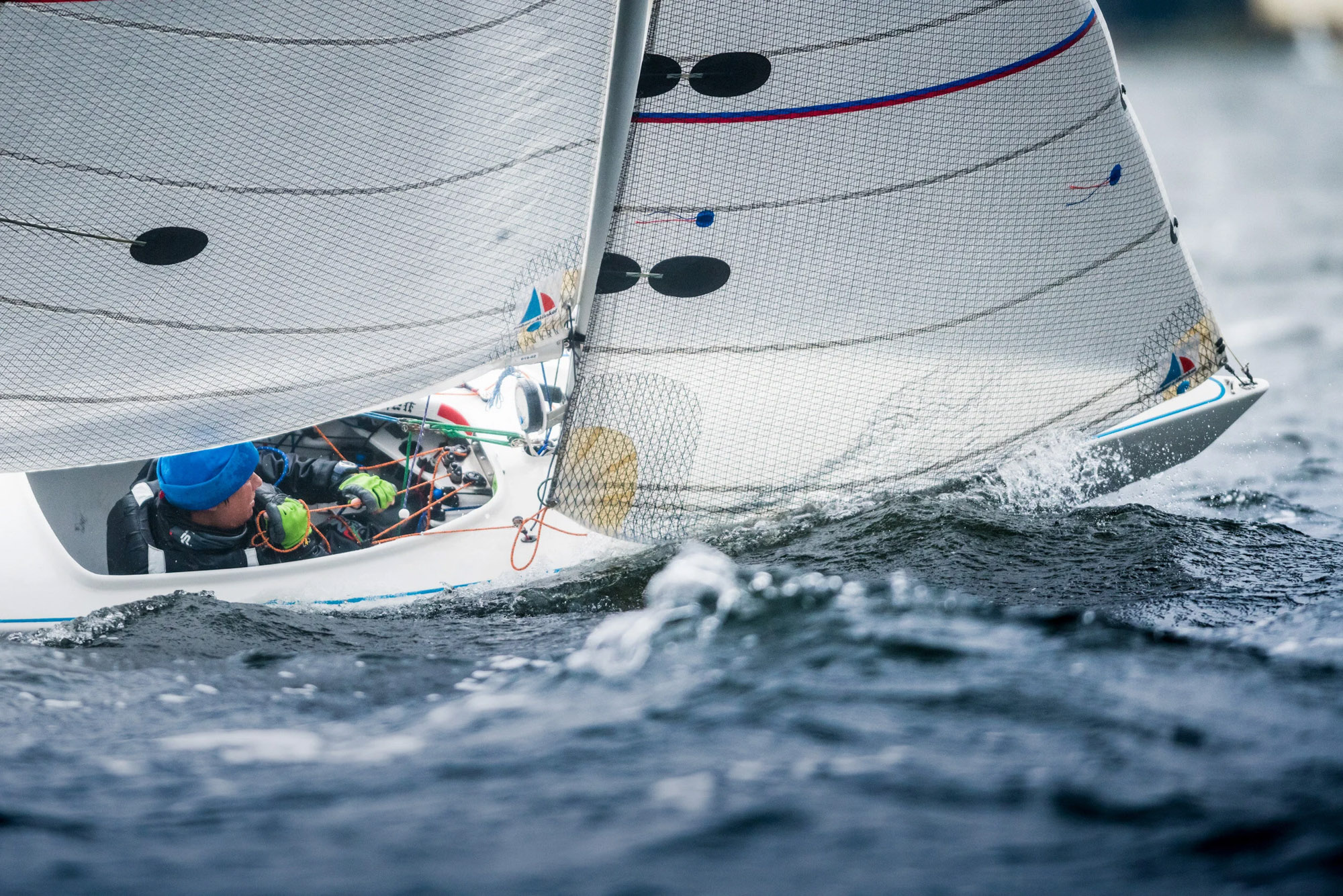 A 2.4mR keelboat racing